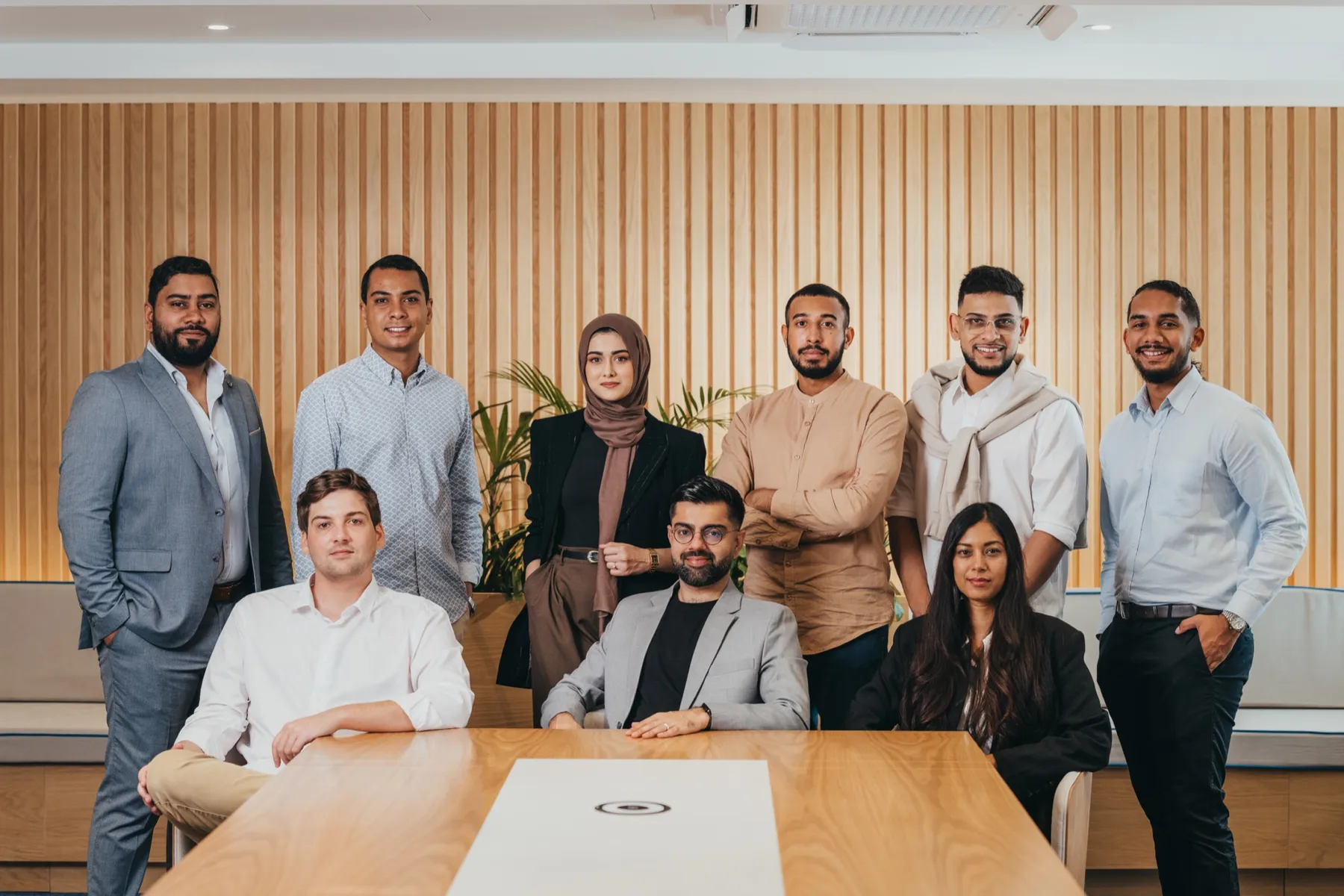 The full Lean Search team in the boardroom